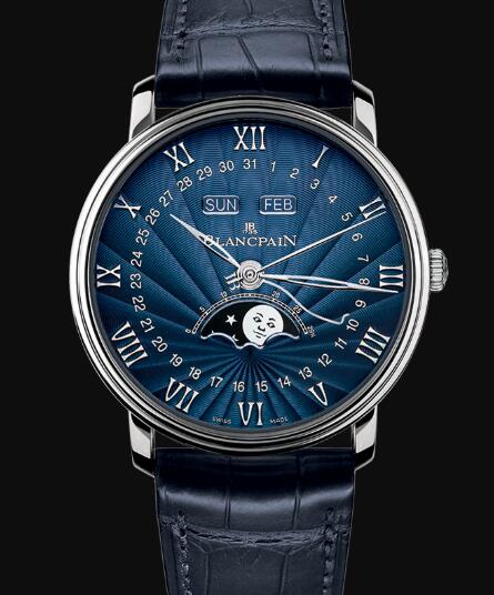 Review Blancpain Villeret Watch Price Review Quantième Complet Replica Watch 6654 1529 55B